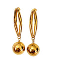 Pendientes Esfera Dorada