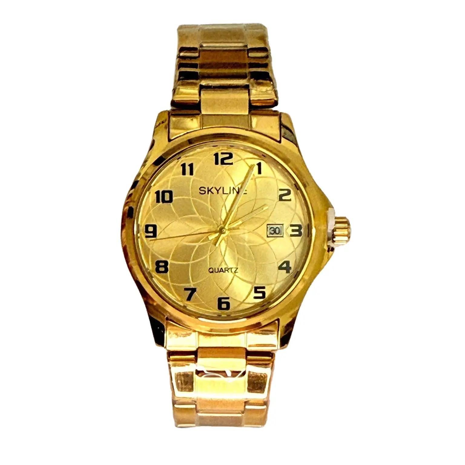 Set de Reloj Clásico Dorado Prestige