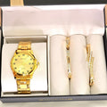 Set de Reloj Clásico Dorado Prestige