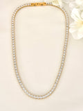 C926016. Collar Tennis Glam Dorado / Plateado