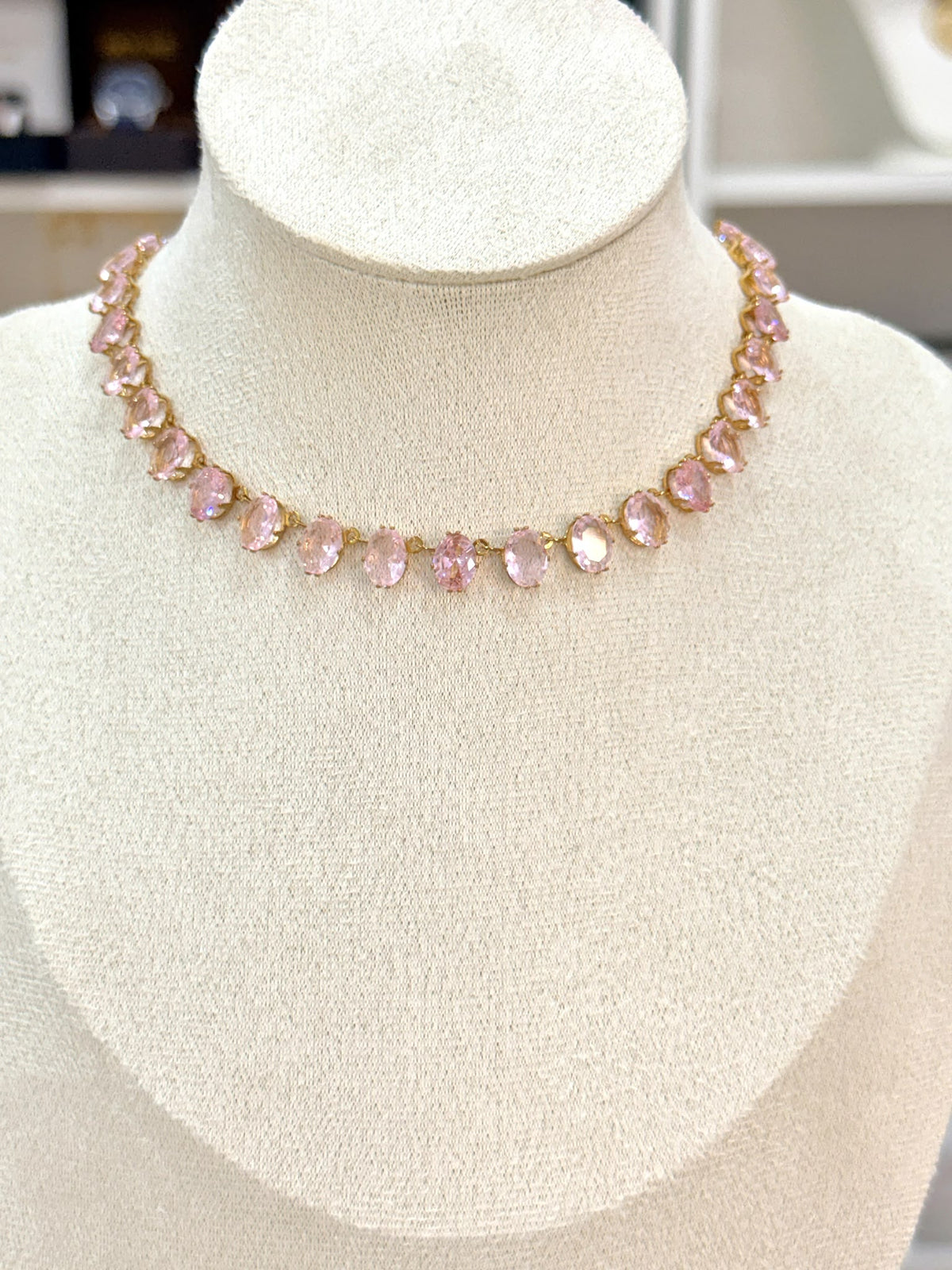 C926042. Collar Brillo Rosa