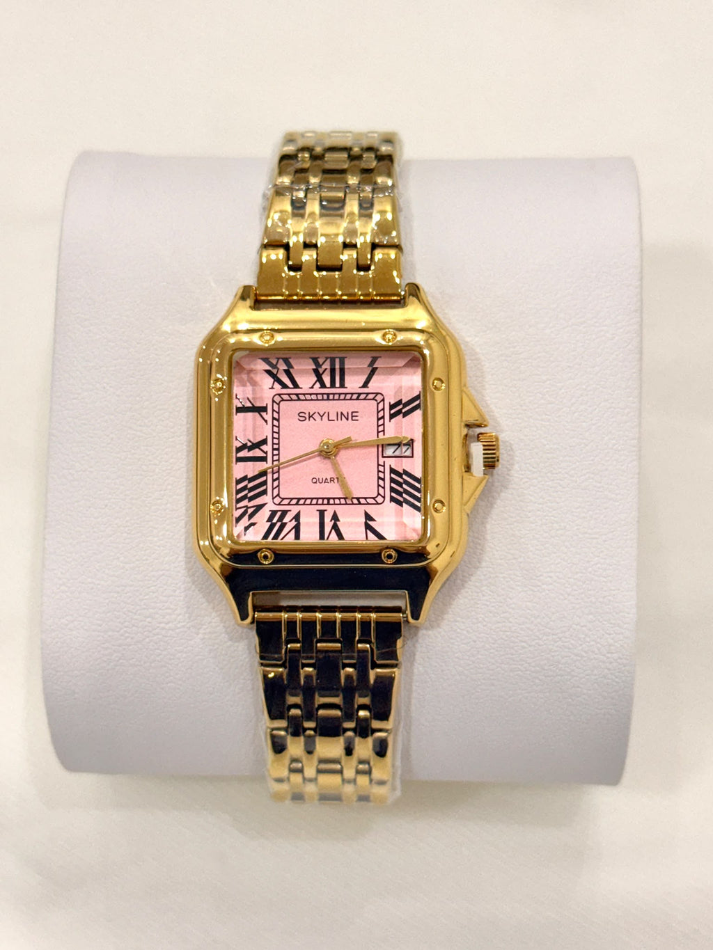 R1026024. Set de Reloj Skyline Square Élite Gold & Pink