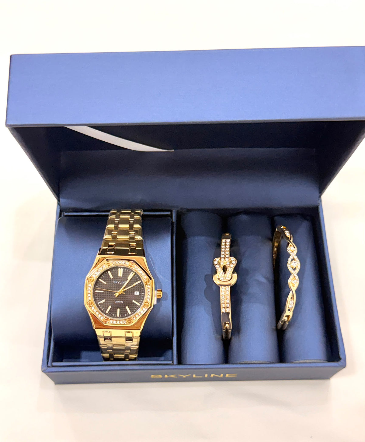 R1026022. Set de Reloj Skyline Octagonal Negro
