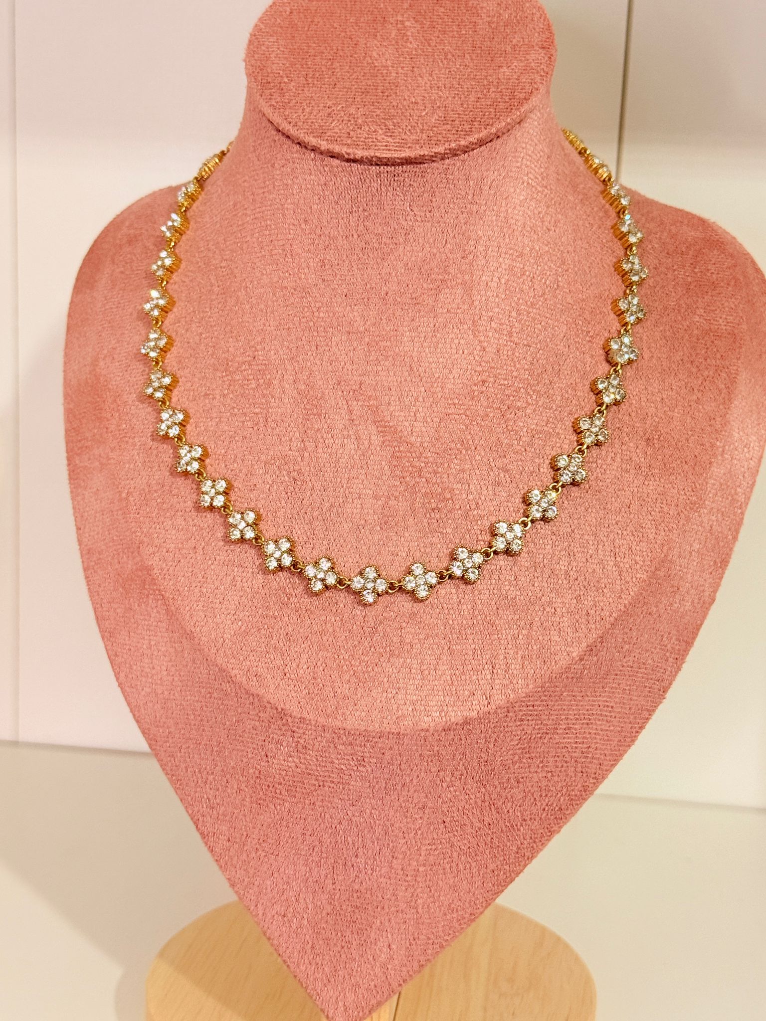 Collar Flores Crystal Elegance