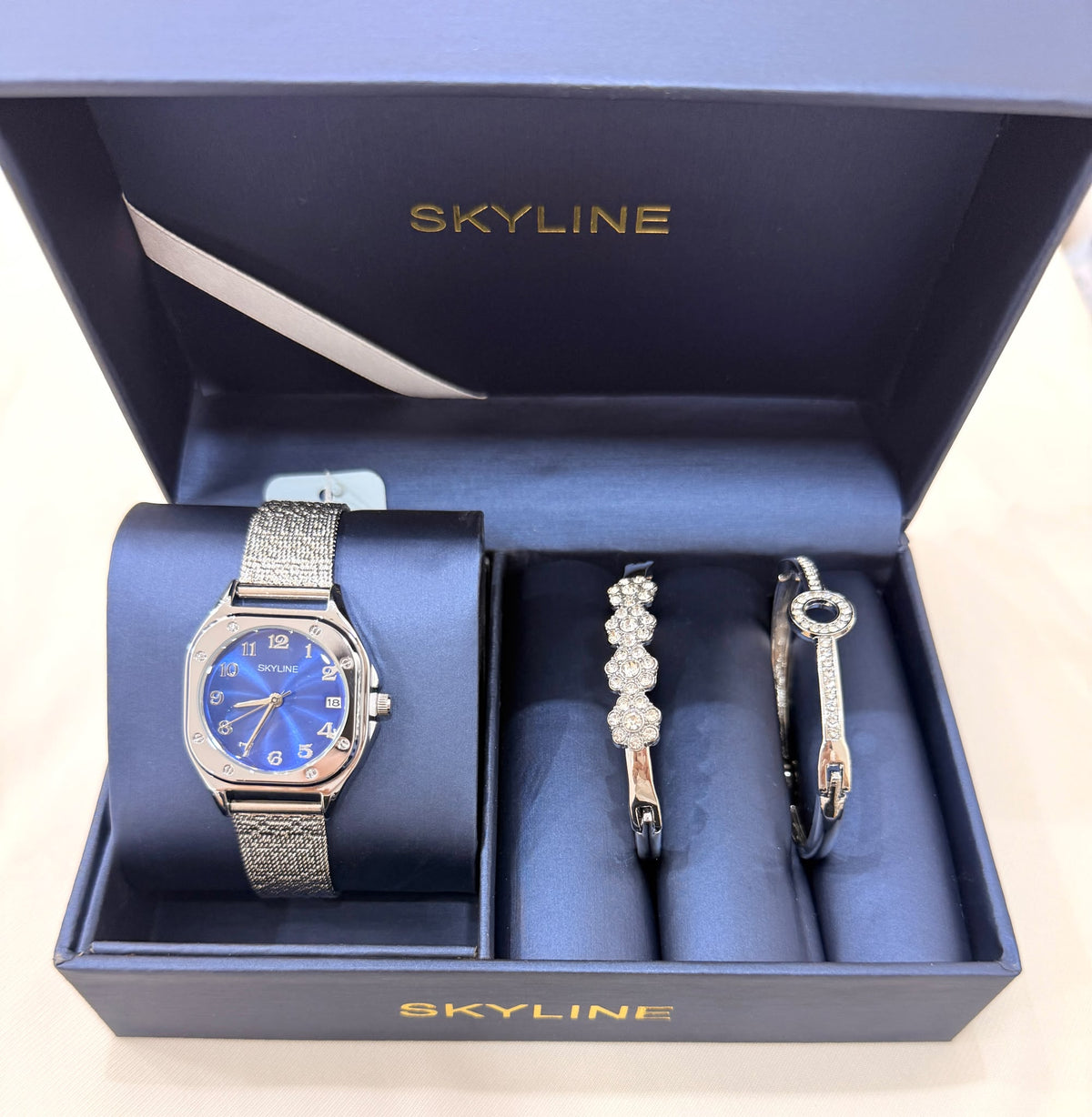 R1026017. Set de Reloj Skyline Elegance Blue